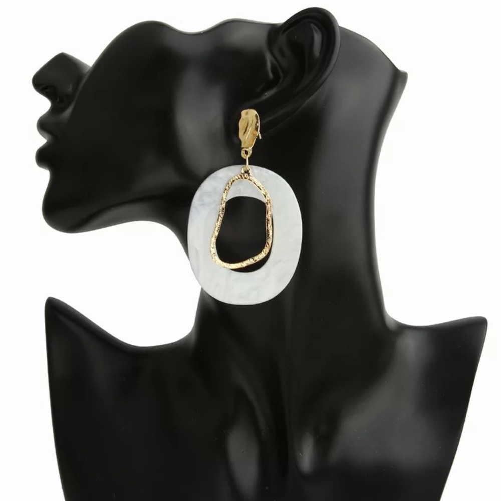 Big Acrylic Earrings - Picture 3 of 5